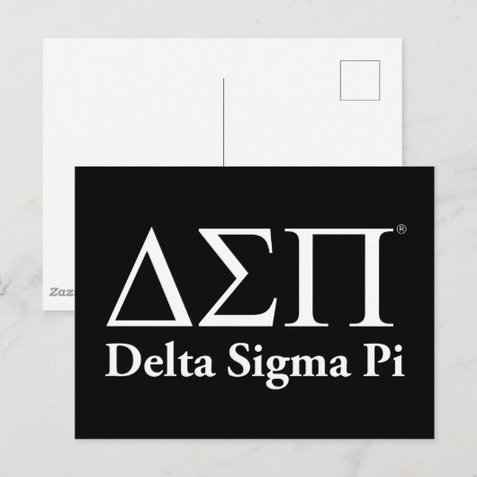 Carte Postale Logo Classique Delta Sigma Pi (Devant / Derrière)