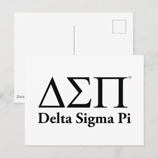 Carte Postale Logo Classique Delta Sigma Pi (Devant / Derrière)