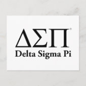 Carte Postale Logo Classique Delta Sigma Pi (Devant)