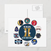 Carte Postale Logo commémoratif Gemini (Devant / Derrière)