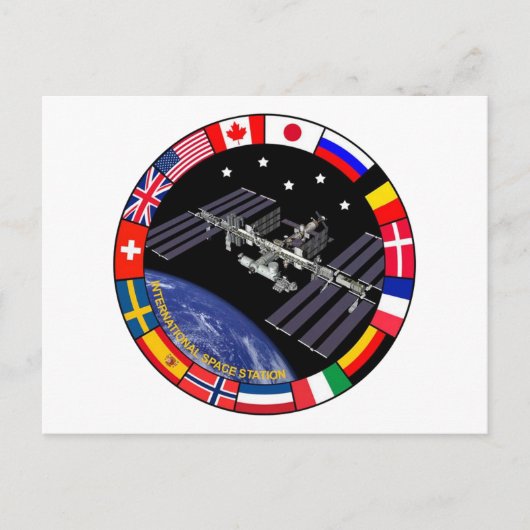 Carte Postale Logo composite des membres ISS (Devant)