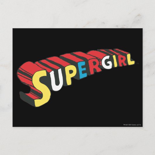 Carte Postale Logo couleur super fille (Devant)