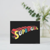 Carte Postale Logo couleur super fille (Debout devant)