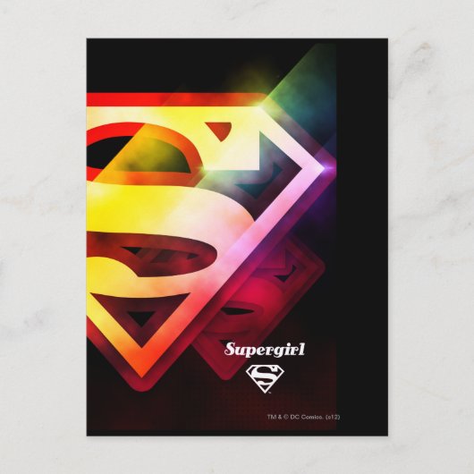 Carte Postale Logo couleur supergirl (Devant)