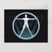 Carte Postale Logo d'androïde de Westworld | Vitruvian (Devant)
