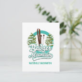 Carte Postale logo de Badger Mountain Waterville Washington Ski (Debout devant)