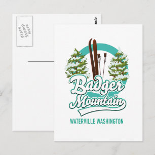 Carte Postale logo de Badger Mountain Waterville Washington Ski