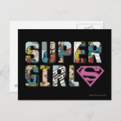 Carte Postale Logo de bande dessinée Supergirl (Devant / Derrière)