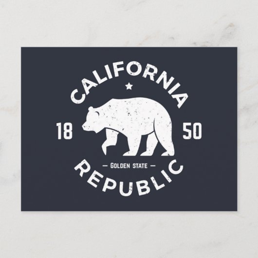 Carte Postale Logo de Californie | L'État d'or (Devant)