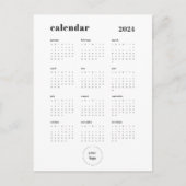 Carte Postale Logo de code QR 2024 personnalisé couleur pour ent (Devant)