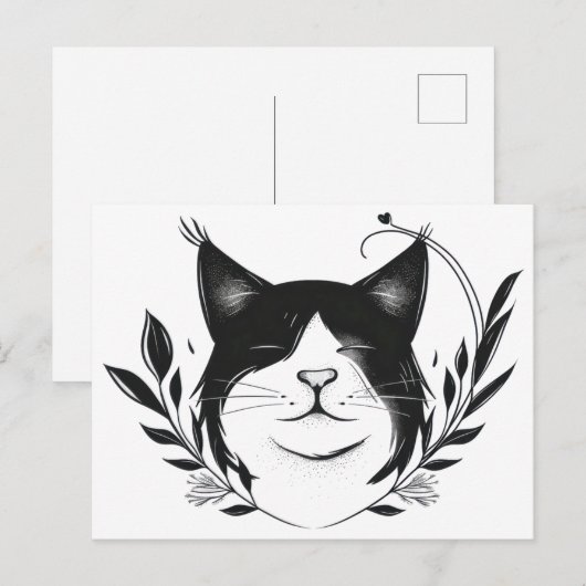 Carte Postale Logo de compagnie animale illustré (Devant / Derrière)