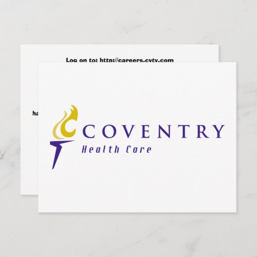 Carte Postale Logo de Coventry (Devant / Derrière)
