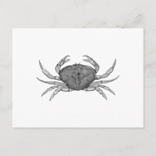 Carte Postale Logo de crabe de Dungeness (art en ligne)