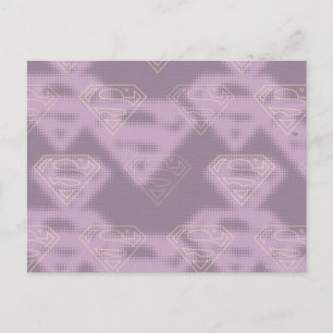 Carte Postale Logo de demi-ton violet supergirl