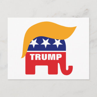 Carte Postale Logo de Donald Trump Hair GOP Elephant
