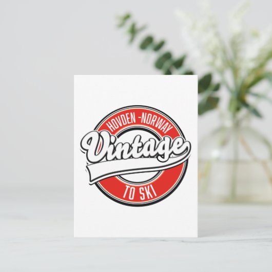 Carte Postale logo de Hovden Norvège (Debout devant)