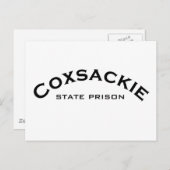 Carte Postale Logo de la prison d'État de Coxsackie (Devant / Derrière)