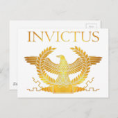 Carte Postale logo de l'aigle royal invictus (Devant / Derrière)
