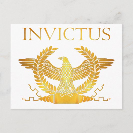 Carte Postale logo de l'aigle royal invictus (Devant)