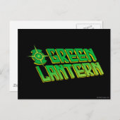 Carte Postale Logo de lanterne verte - incliné (Devant / Derrière)