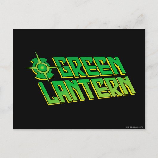 Carte Postale Logo de lanterne verte - incliné (Devant)