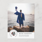 Carte Postale Logo de l'école et Faire-part d'obtention d'un dip (Devant)