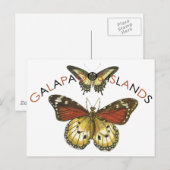 Carte Postale Logo de l'emblème des îles Galapago (Devant / Derrière)