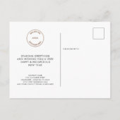 Carte Postale Logo de l'entreprise Ajouter photo Happy Holidays  (Dos)