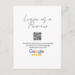 Carte Postale logo de l'entreprise de révision Google Scan QR re