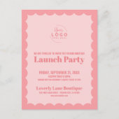 Carte Postale Logo de l'entreprise Grand ouverture (Devant)