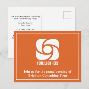 Carte Postale Logo de l'entreprise Orange pour la publicité comm