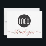 Carte Postale Logo de l'entreprise Rose Gold Client Merci<br><div class="desc">Nous vous présentons notre carte postale de remerciement Rose Gold pour l'appréciation de nos clients, un moyen réfléchi et personnalisé d'exprimer votre gratitude à vos clients et clients. Cette carte postale est conçue dans un souci de simplicité et de facilité d'utilisation, vous permettant de la personnaliser avec le logo de...</div>