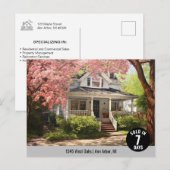 Carte Postale Logo de marketing immobilier juste vendu (Devant / Derrière)