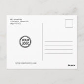 Carte Postale Logo de marque d'entreprise personnalisé Merci (Dos)