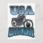 Carte Postale logo de motard américain (Devant)