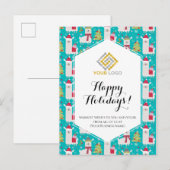 Carte Postale Logo de Noël Llamas (Devant / Derrière)