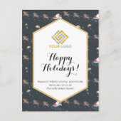 Carte Postale Logo de Noël Père Noël Reindeer Business (Devant)