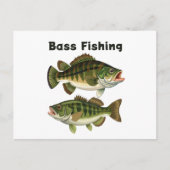 Carte Postale Logo de pêche au black bass à grande bouche (Devant)