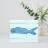 Carte Postale logo de poisson bleu (Debout devant)