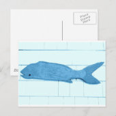Carte Postale logo de poisson bleu (Devant / Derrière)