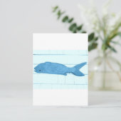Carte Postale logo de poisson bleu (Debout devant)