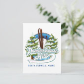 Carte Postale logo de Powderhouse Hill South Berwick Maine ski (Debout devant)