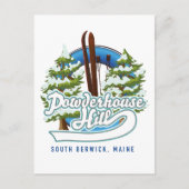 Carte Postale logo de Powderhouse Hill South Berwick Maine ski (Devant)