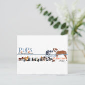 Carte Postale Logo de PUPs avec des chiens et des chats (Debout devant)