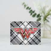 Carte Postale Logo de Red Roses et Plaid Wonder Woman (Debout devant)