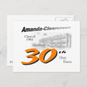 Carte Postale Logo de réunion de la 30e classe ACHS (Devant / Derrière)