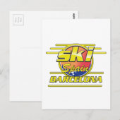Carte Postale Logo de ski de Barcelone Espagne (Devant / Derrière)