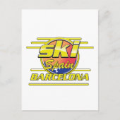 Carte Postale Logo de ski de Barcelone Espagne (Devant)