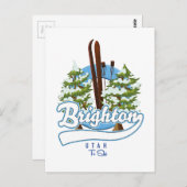 Carte Postale Logo de ski de Brighton Utah (Devant / Derrière)