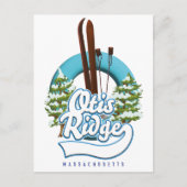Carte Postale Logo de ski Otis Ridge Massachusetts (Devant)